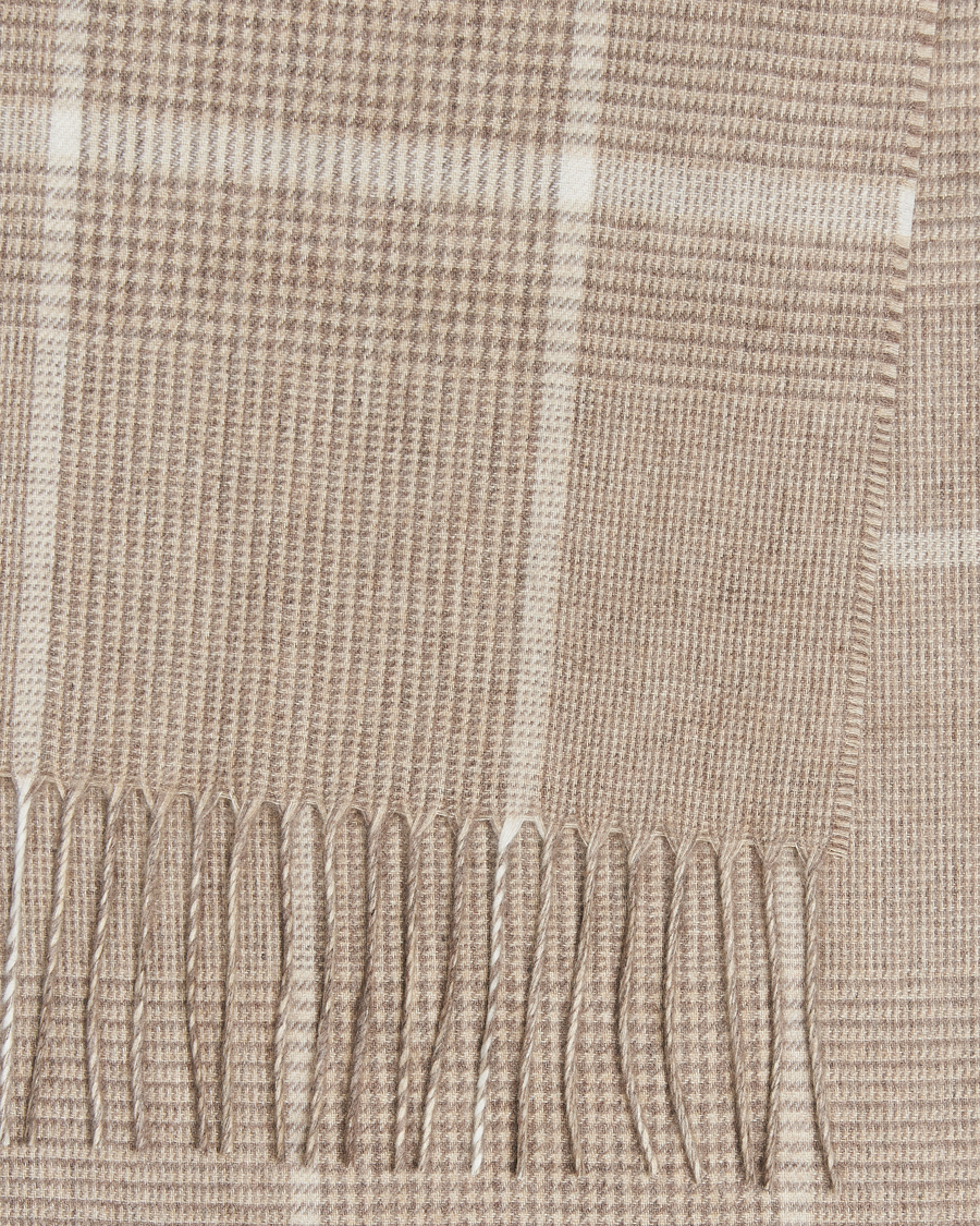 Hombres |  | Piacenza Cashmere | Cashmere/Silk Overcheck Scarf Beige