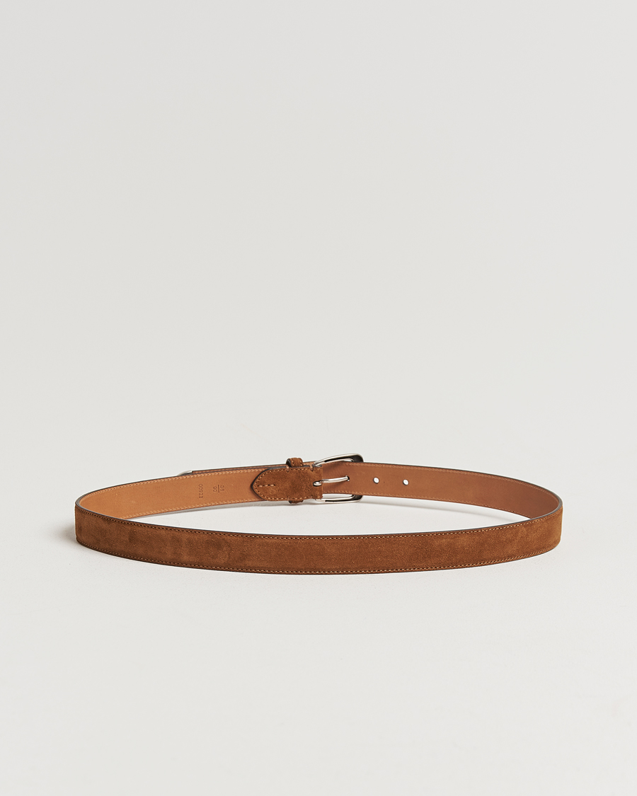 Hombres |  | Ralph Lauren Purple Label | Western Belt Brown Suede