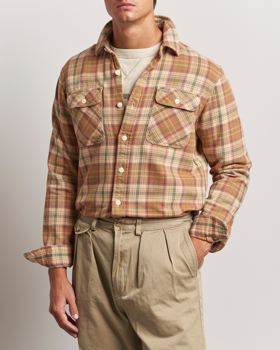 Hombres |  | RRL | Matlock Plaid Shirt Orange Multi