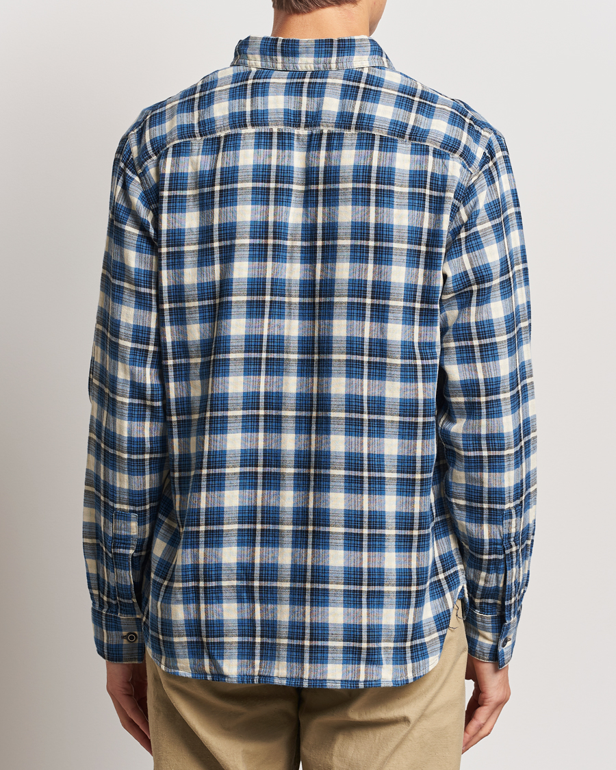 RRL Herc Flannel Shirt Blue Check