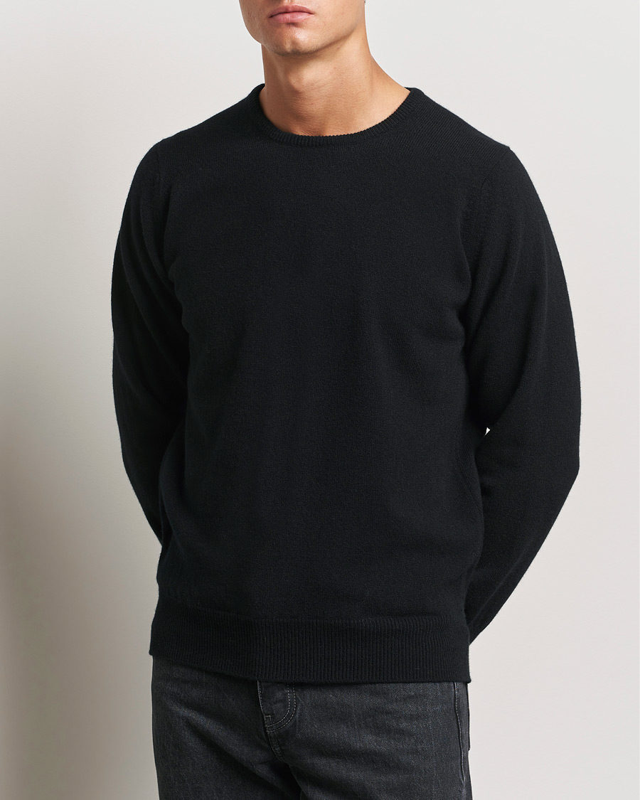 Hombres | Jerséis y prendas de punto | William Lockie | Rob Lambswool Crewneck Black