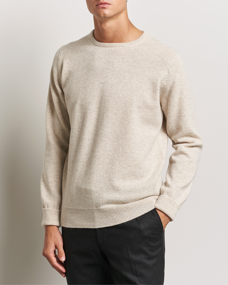 Hombres | William Lockie | William Lockie | Rob Lambswool Crewneck Linen