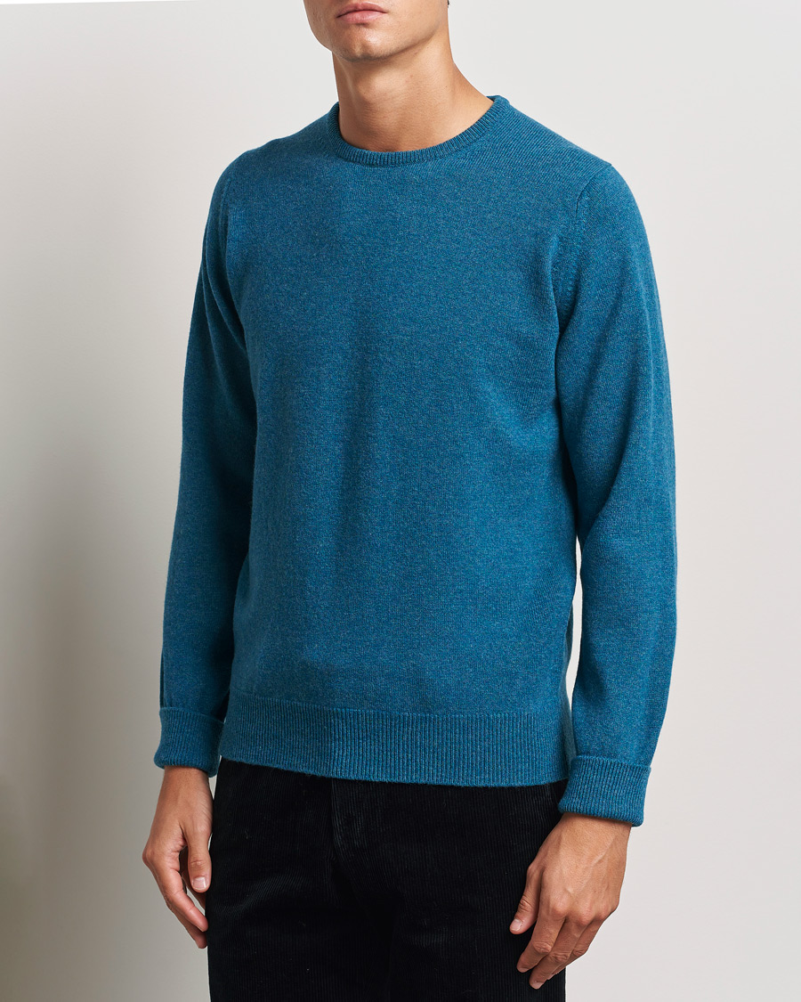 Hombres | Jerséis y prendas de punto | William Lockie | Rob Lambswool Crewneck Mallard