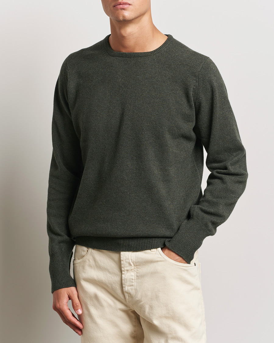 Hombres | Ropa | William Lockie | Rob Lambswool Crewneck Seaweed