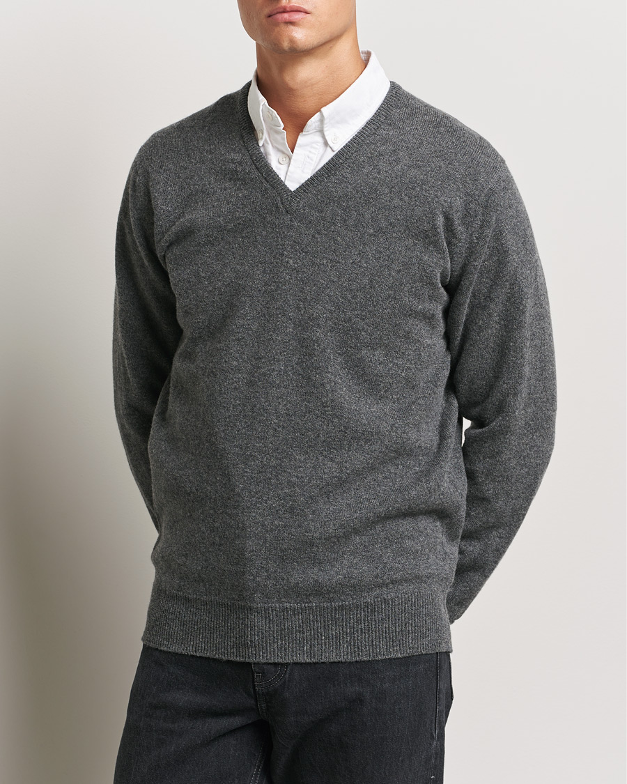 Hombres | William Lockie | William Lockie | Rob Lambswool V-Neck Cliff