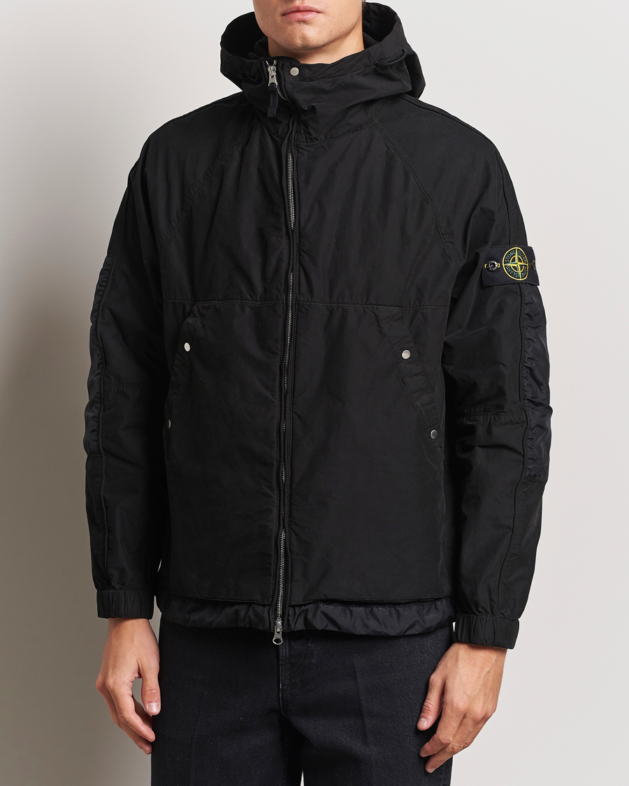 Hombres |  | Stone Island | Hooded Lightweight Tela Jacket Black