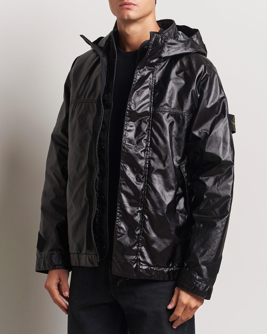 Hombres |  | Stone Island | Glass Cover-TC Garment Dyed Detach Vest Jacket Black