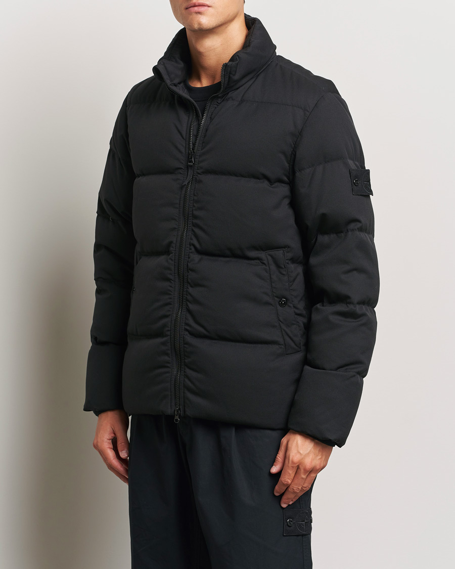 Hombres | Abrigos y chaquetas | Stone Island | Ghost Wool Twill Down Jacket Black