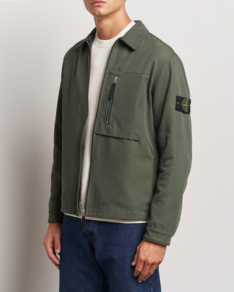 Hombres | Casual | Stone Island | Cotton Nylon Zip Overshirt Musk