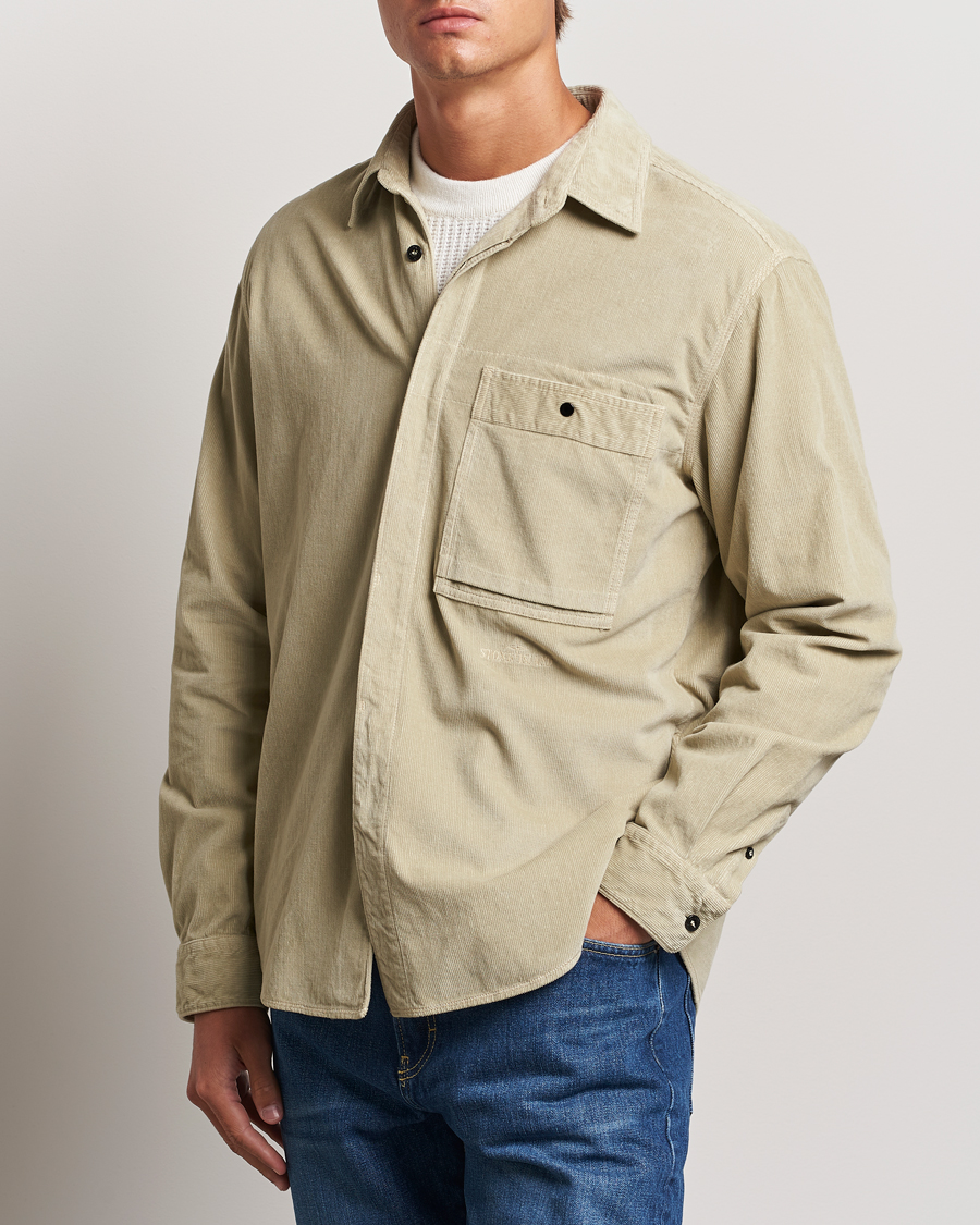 Hombres | Chaquetas tipo camisa | Stone Island | Cotton Cord Overshirt Plaster