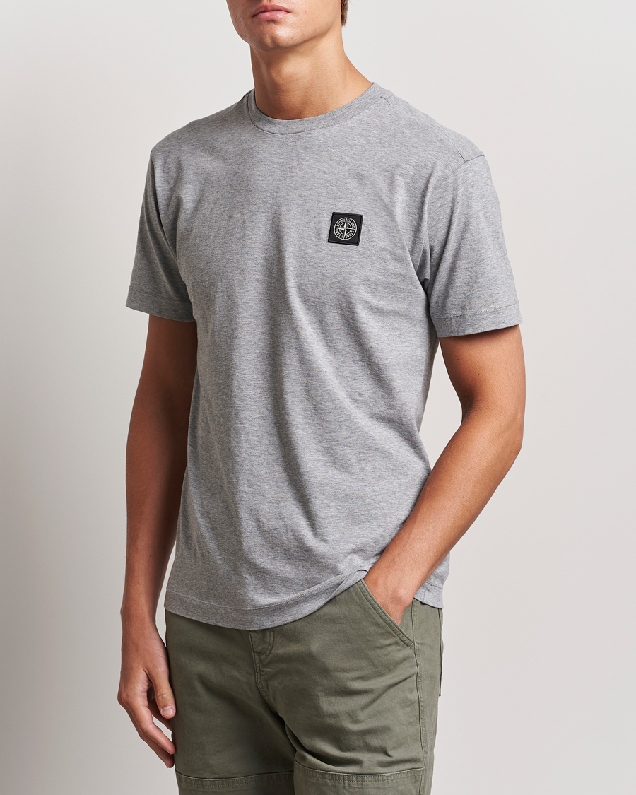 Hombres |  | Stone Island | Garment Dyed Jersey T-Shirt Melange Grey