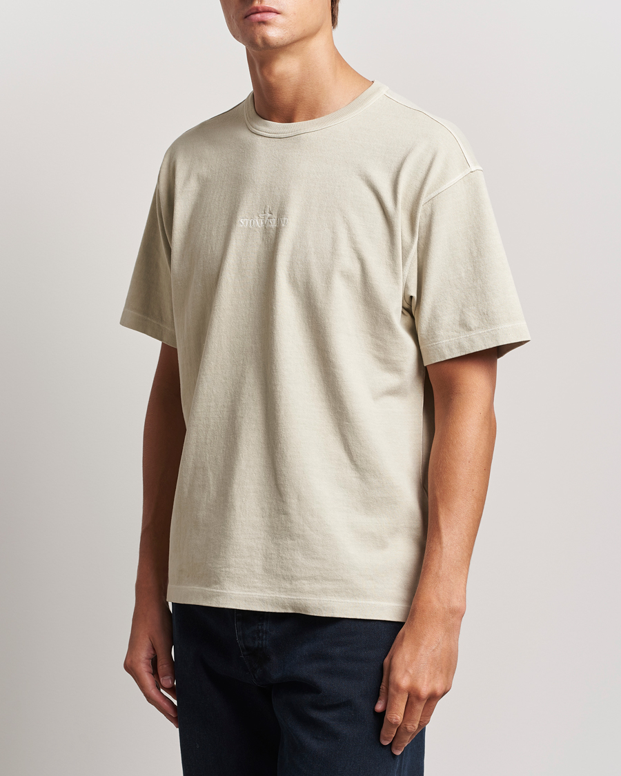 Hombres |  | Stone Island | Old Dyed Cotton Logo T-Shirt Plaster