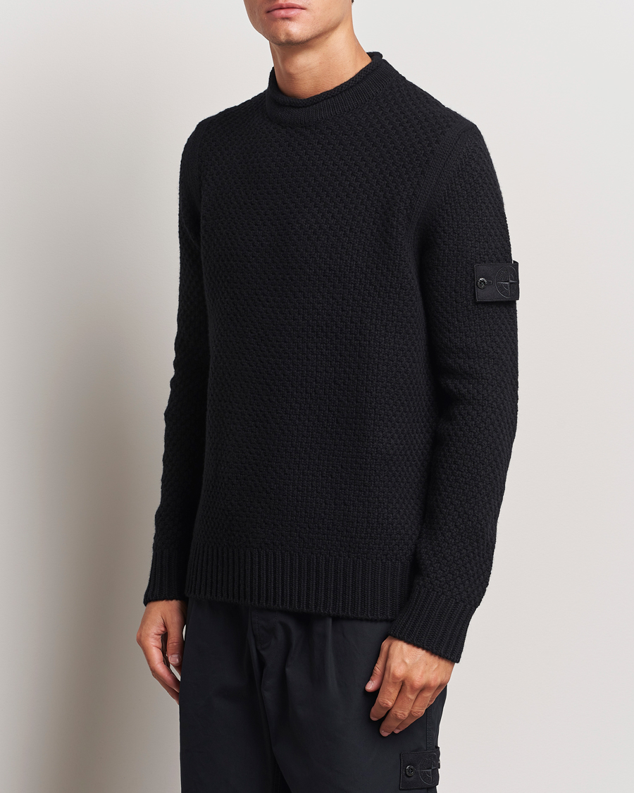 Hombres | Nuevas marcas | Stone Island | Ghost Knitted Geelong Mock Neck Black