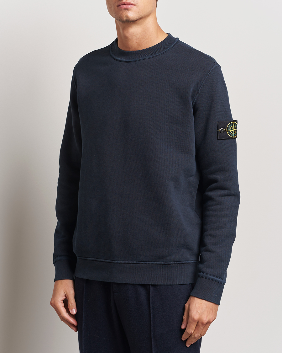 Hombres | Sudaderas | Stone Island | Old Dyed Cotton Sweatshirt Navy Blue