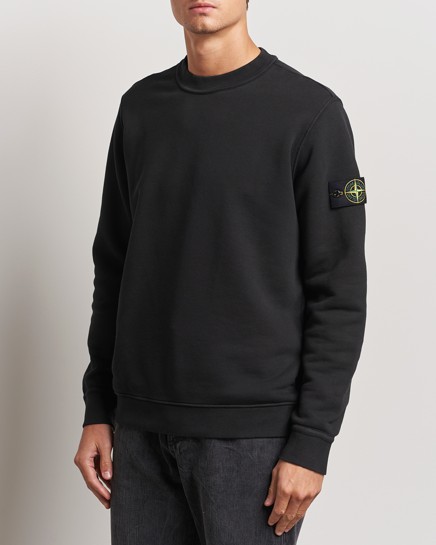 Hombres |  | Stone Island | Old Dyed Cotton Sweatshirt Black