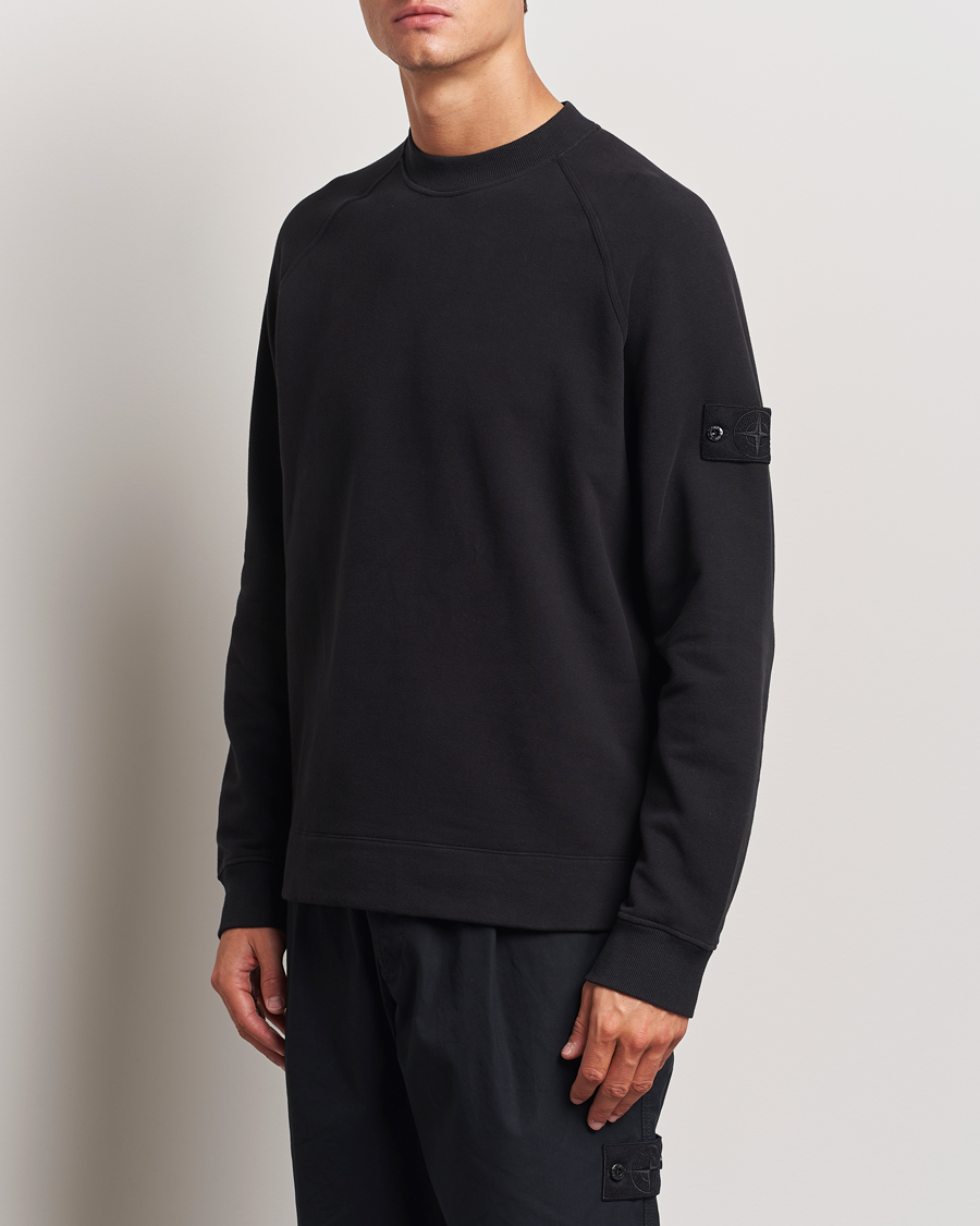 Hombres |  | Stone Island | Ghost Organic Cotton Fleece Sweatshirt Black