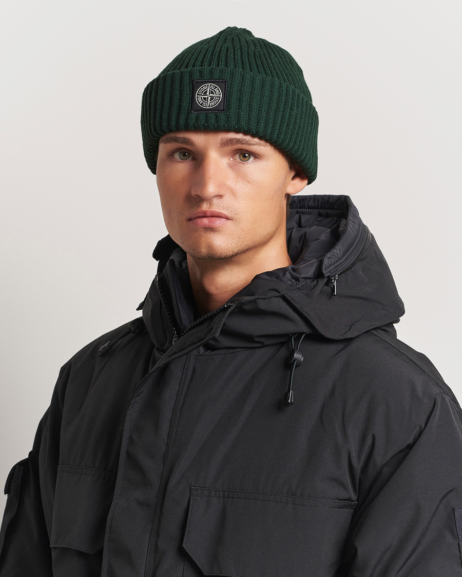 Hombres | Gorros | Stone Island | Full Rib Wool Beanie Musk