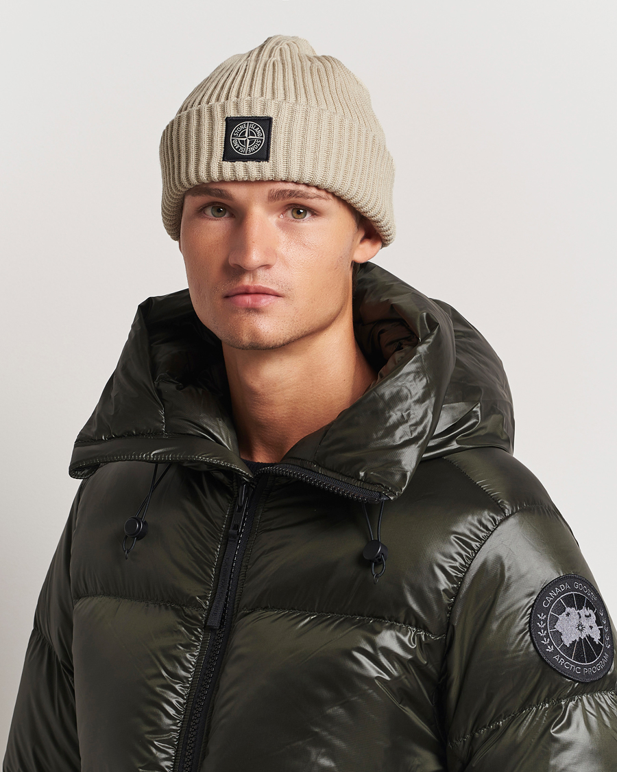 Hombres | Gorros | Stone Island | Full Rib Wool Beanie Plaster