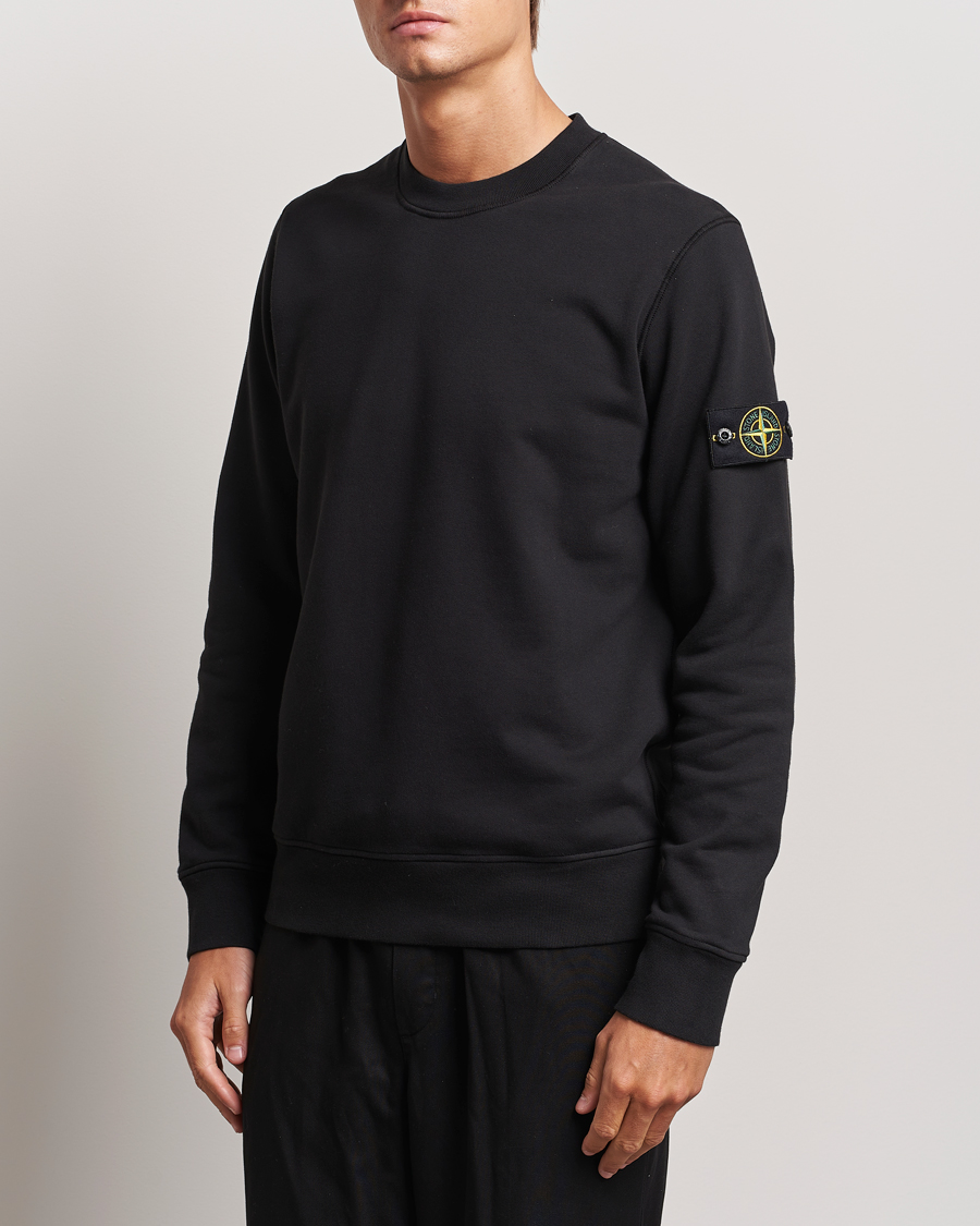 Hombres |  | Stone Island | Garment Dyed Fleece Sweatshirt Black