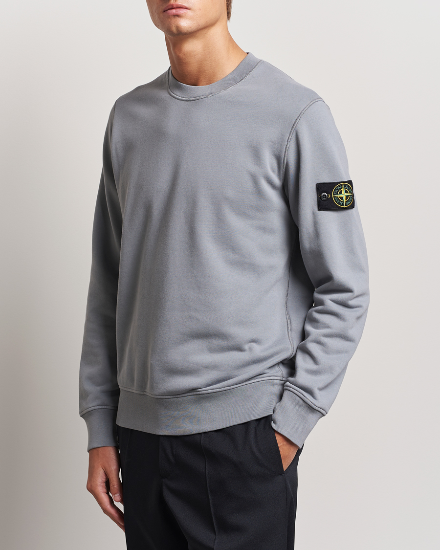 Hombres |  | Stone Island | Garment Dyed Fleece Sweatshirt Grey Green