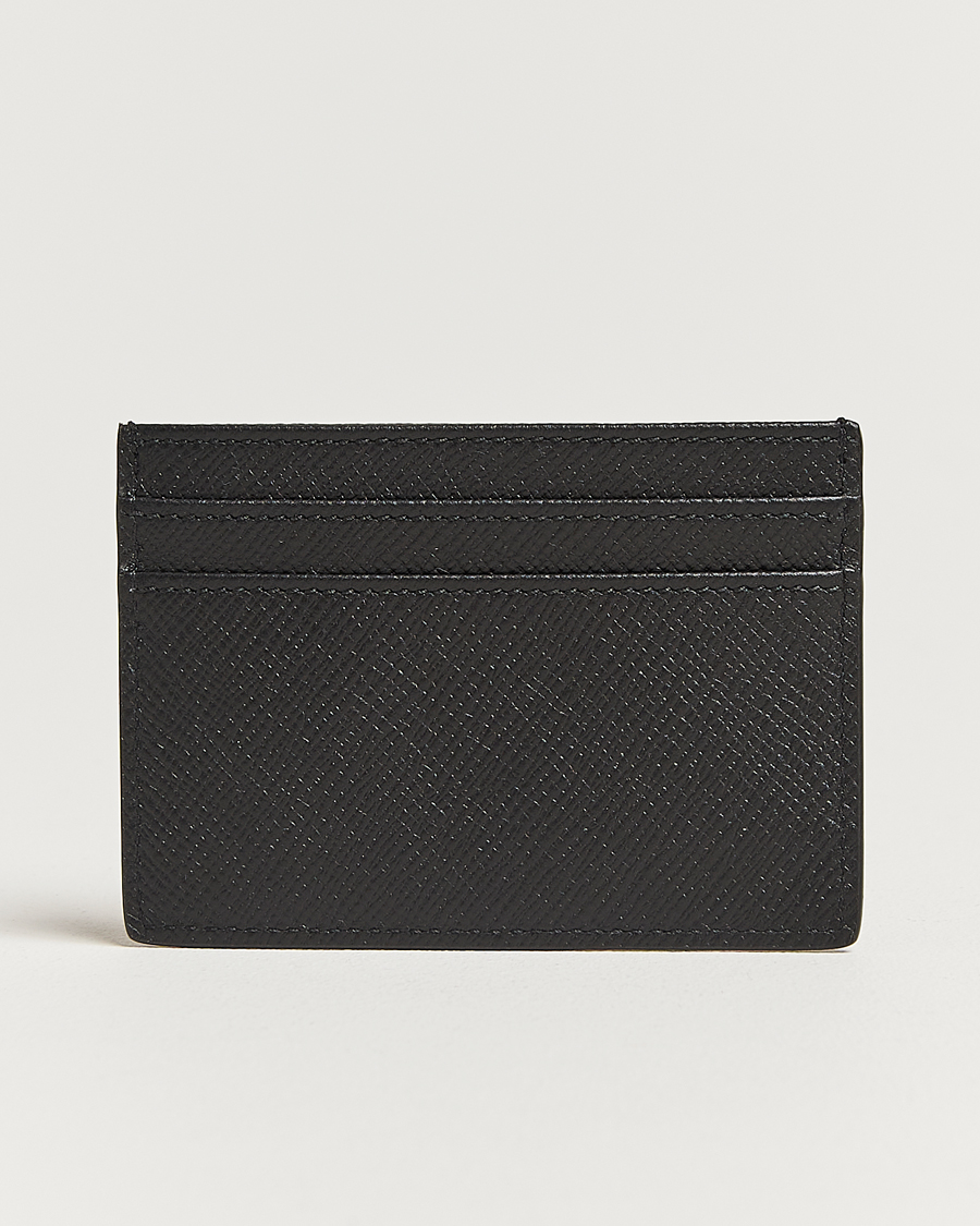 Hombres |  | Smythson | Panama Flat Cardholder  Black