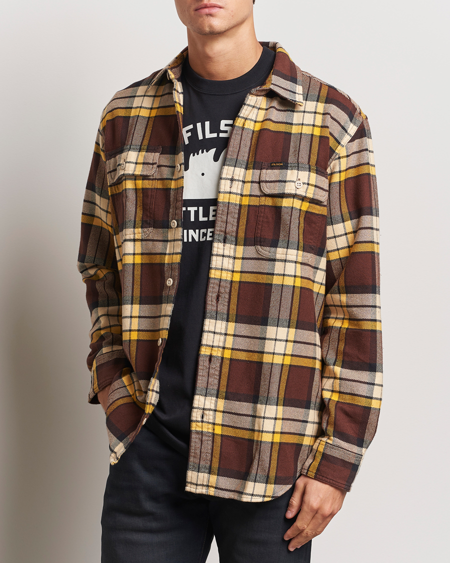 Hombres |  | Filson | Vintage Flannel Work Shirt Brown/Yellow