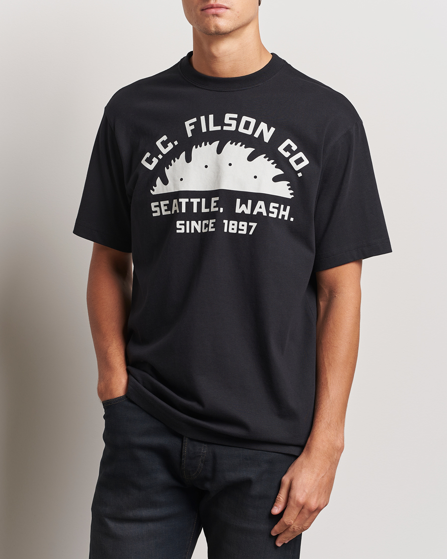 Hombres |  | Filson | Printed Cotton T-Shirt Black