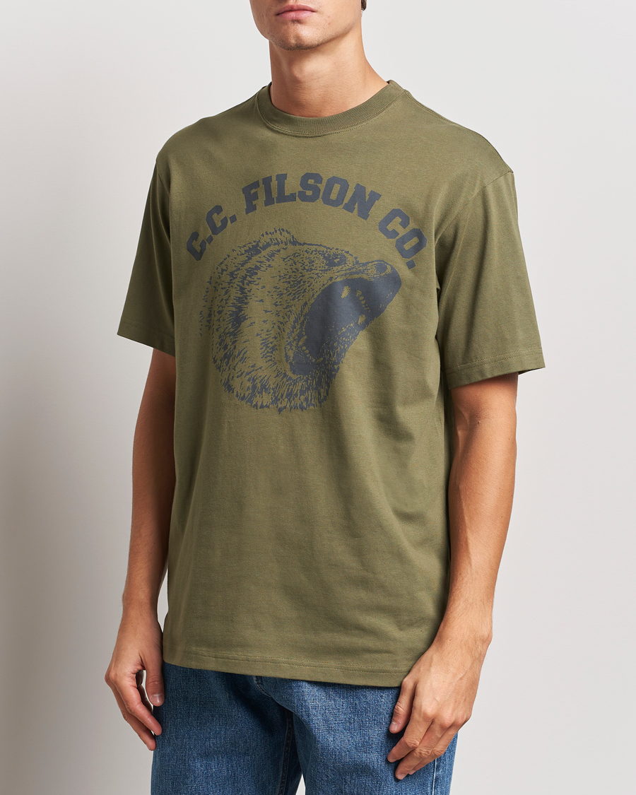 Hombres |  | Filson | Printed Cotton T-Shirt Ivy Green