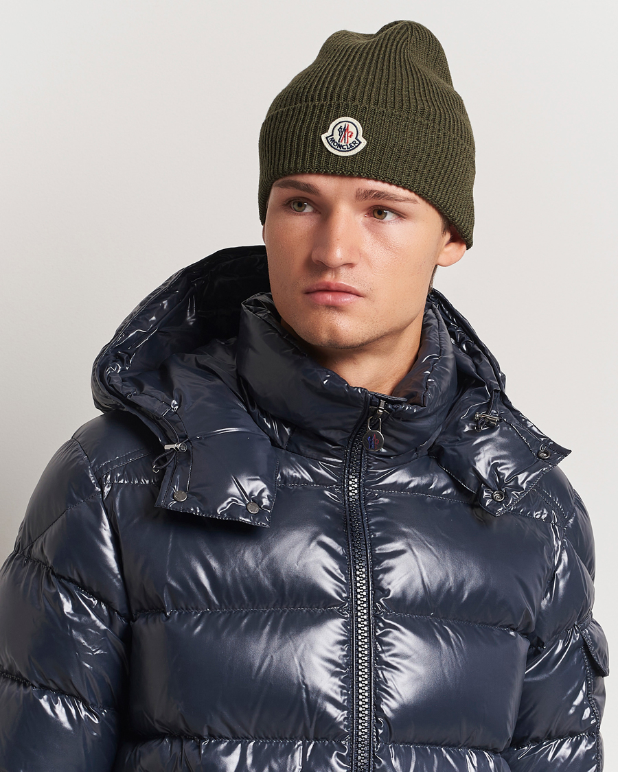 Hombres |  | Moncler | Rib Wool Beanie Military