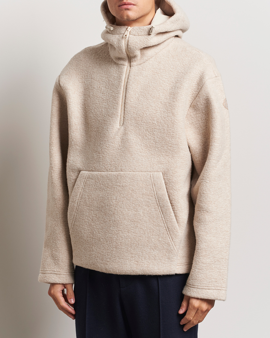 Hombres |  | Moncler | Half Zip Hoodie Beige