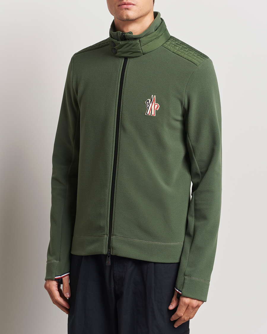 Hombres |  | Moncler Grenoble | Fleece Half Zip  Dark Olive