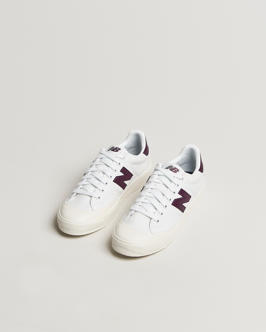 Hombres |  | New Balance | B100 Sneakers White/Burgundy