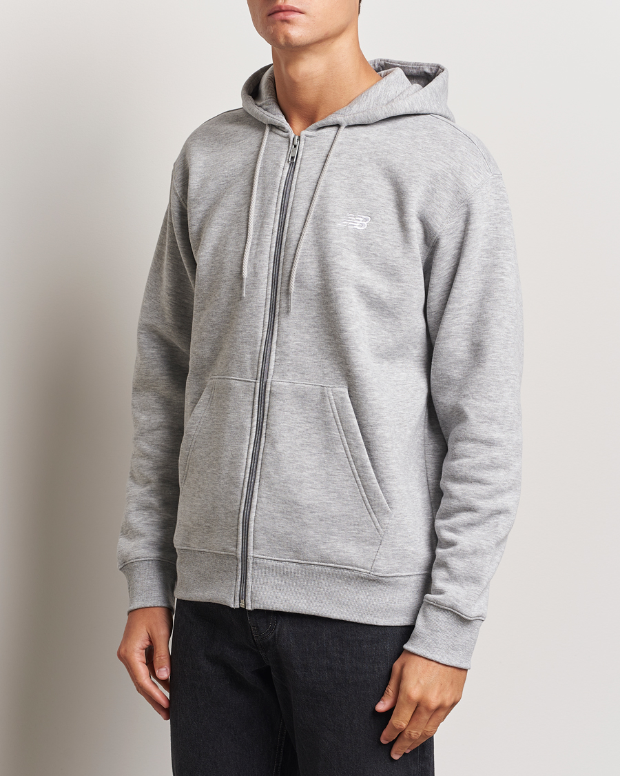 Hombres | Jerséis y prendas de punto | New Balance | Essentials Full Zip Fleece Hoodie Athletic Grey