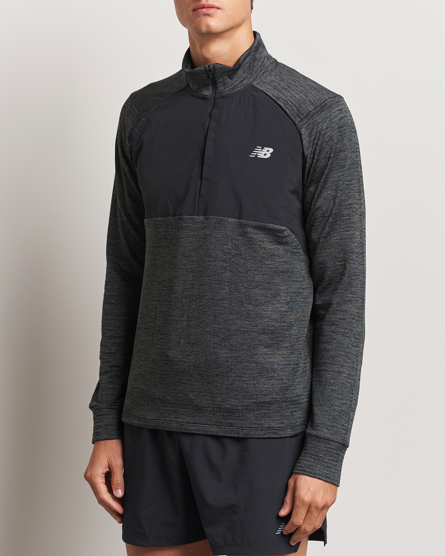 Hombres |  | New Balance Running | Heat Grid Half Zip Black