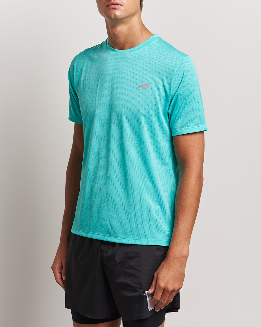 Hombres |  | New Balance Running | Athletics Run T-Shirt Cyber Jade