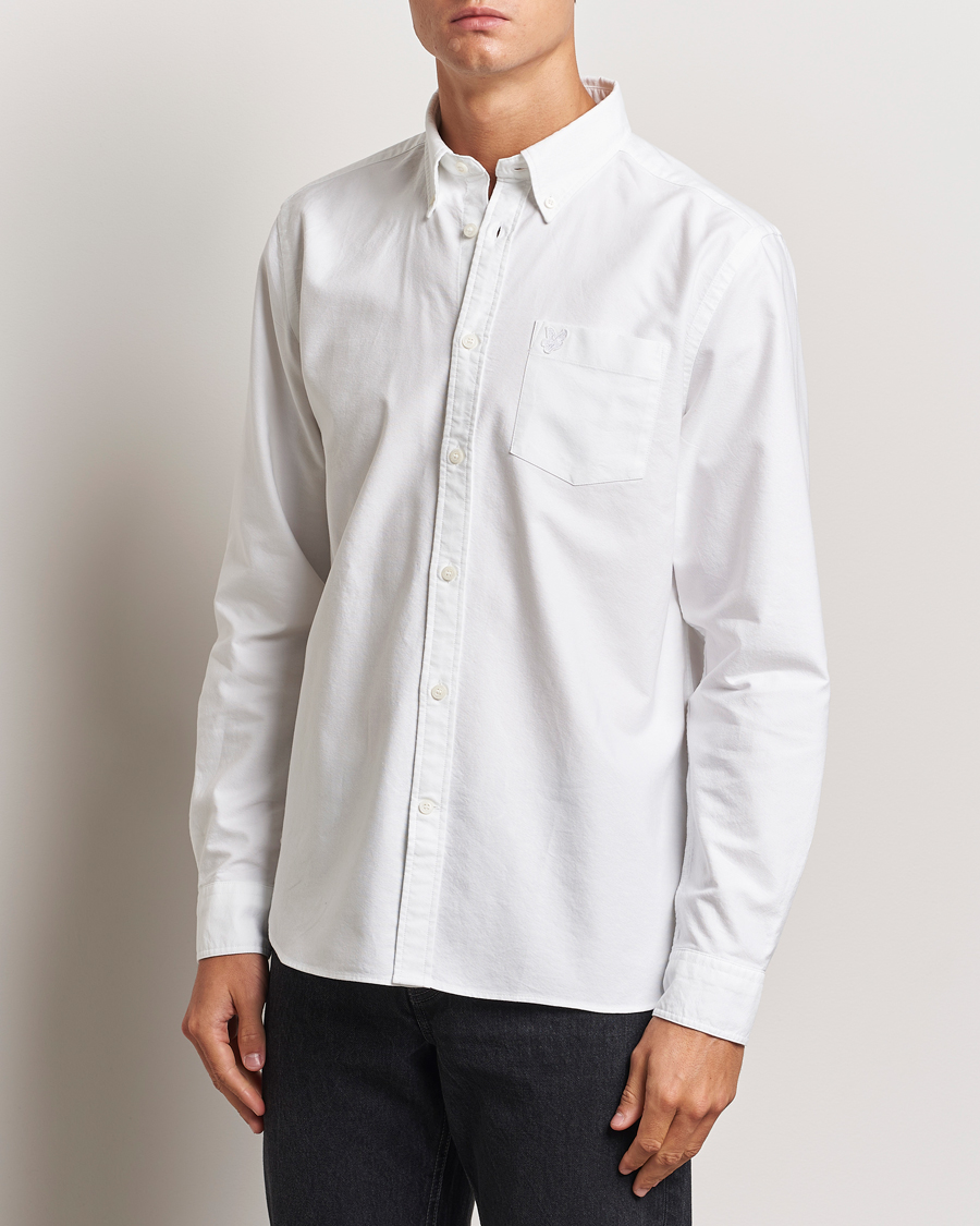 Hombres |  | Lyle & Scott | Tonal Eagle Plain Oxford Shirt White