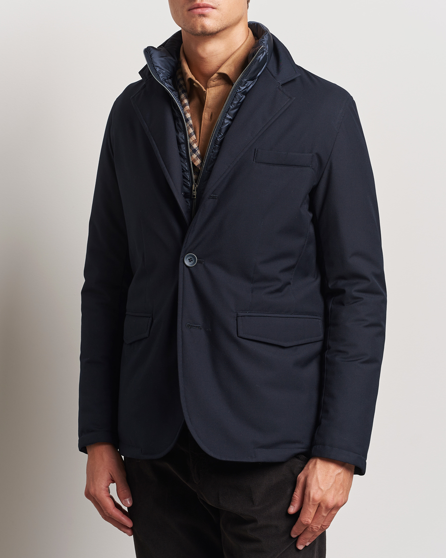 Hombres |  | Herno | Water Repellent Down Blazer Navy