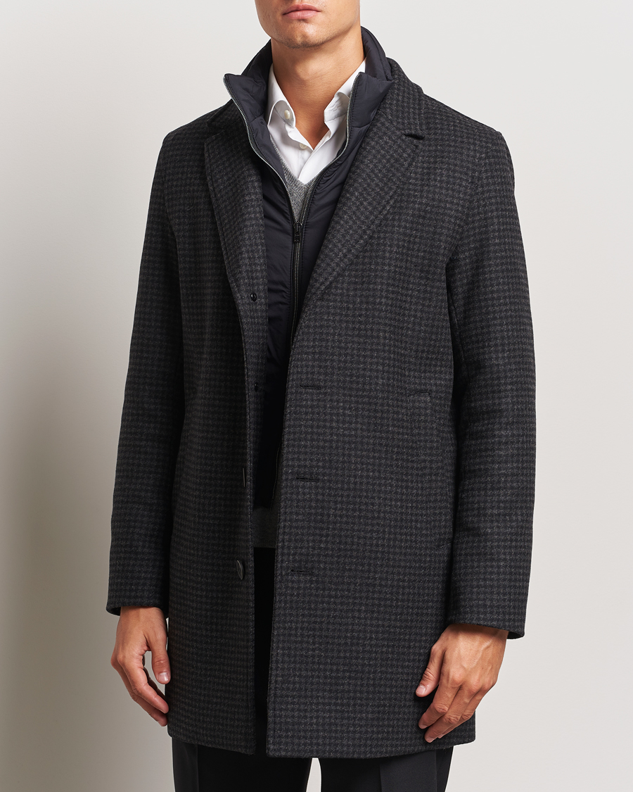 Hombres |  | Herno | Wool Zip Coat Charcoal