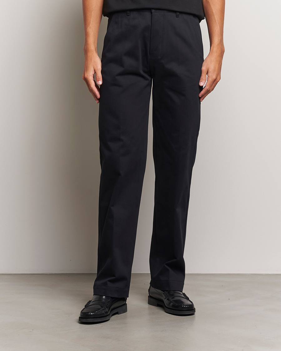 Hombres |  | AMI | Straight Fit Chino Trousers Black