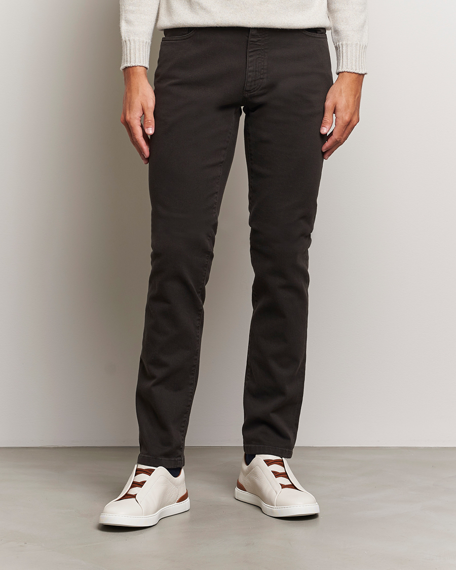 Hombres |  | Zegna | 5-Pocket Comfort Denim Pants Dark Brown