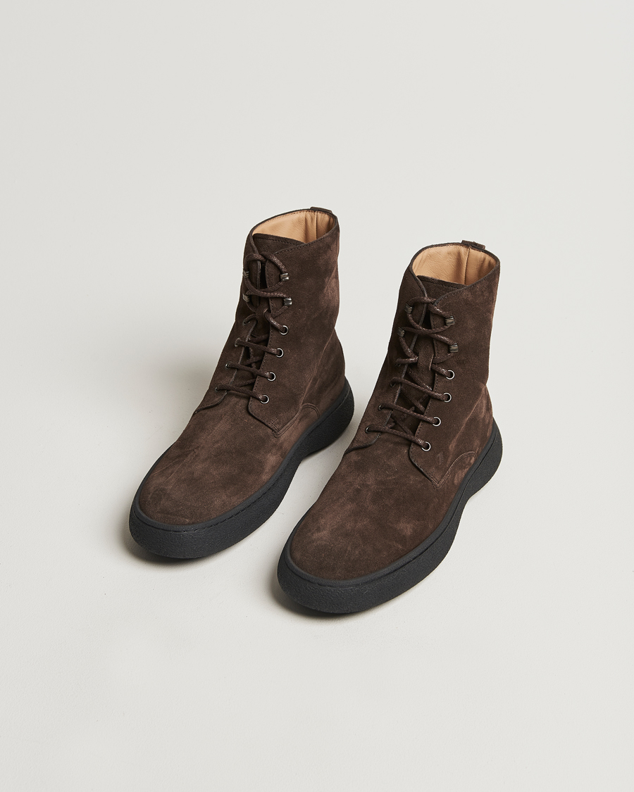 Hombres |  | Tod\'s | Gommino Winter Boots Dark Brown Suede