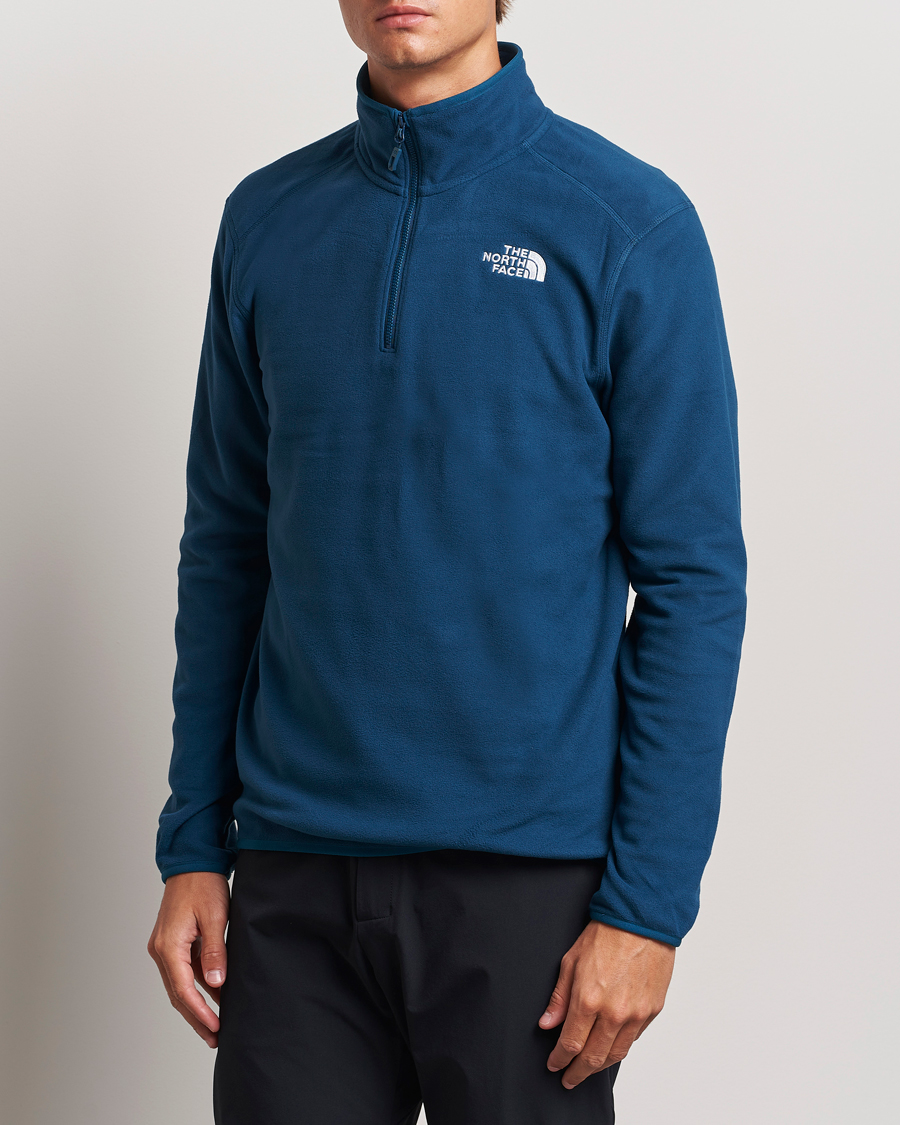 Hombres |  | The North Face | 100 Glacier Fleece 1/4 Zip Midnight Petrol