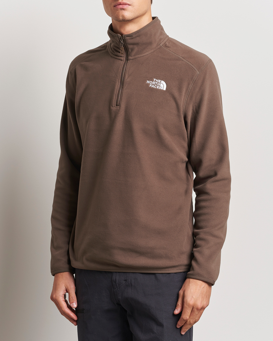 Hombres |  | The North Face | 100 Glacier Fleece 1/4 Zip Dark Brown