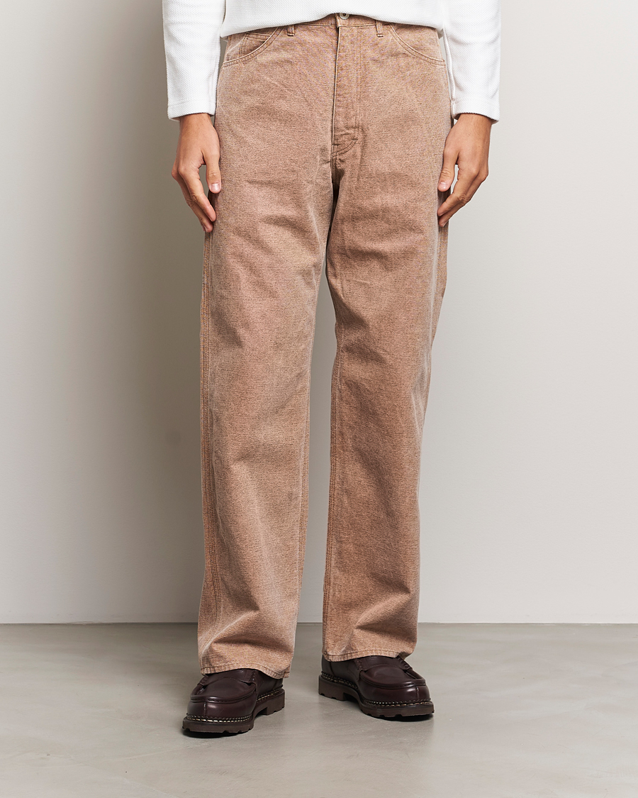 Hombres |  | Auralee | Washed Canvas Pants Light Brown