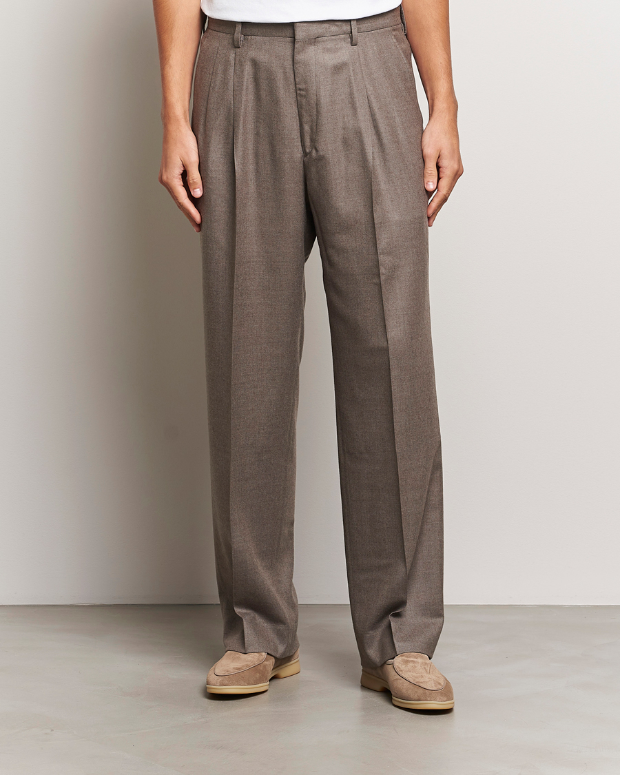 Hombres |  | Auralee | Superlight Wool Slacks Top Brown