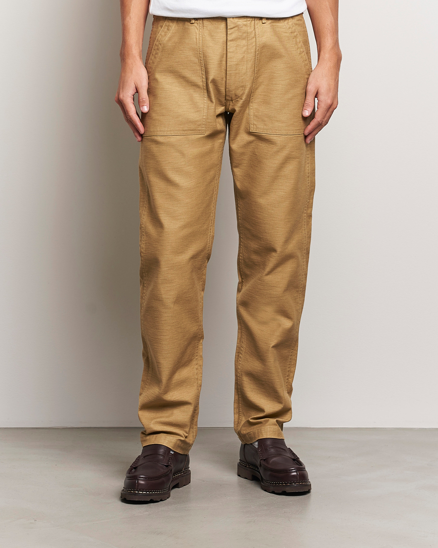 Hombres |  | orSlow | Slim Fit Original Sateen Fatigue Pants Khaki