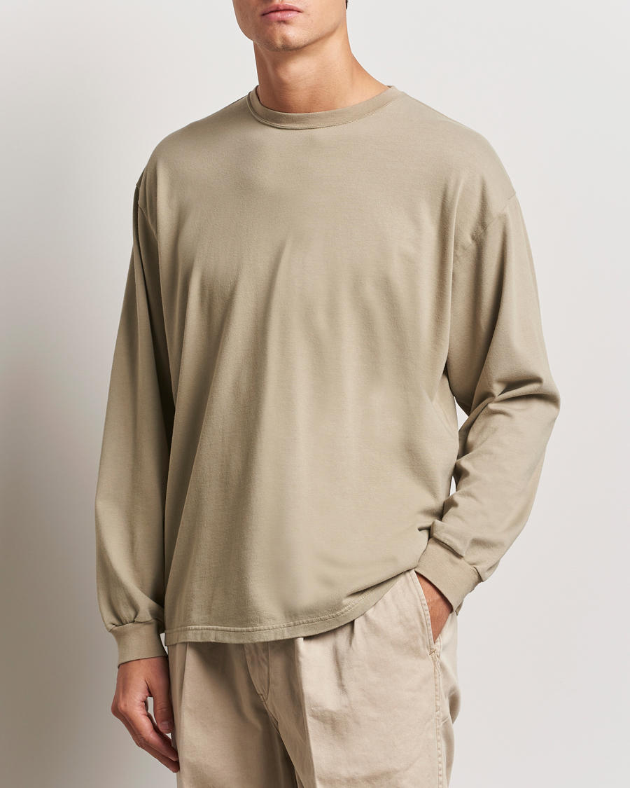 Hombres |  | orSlow | Relax Fit Long Sleeve T-Shirt Olive Drab