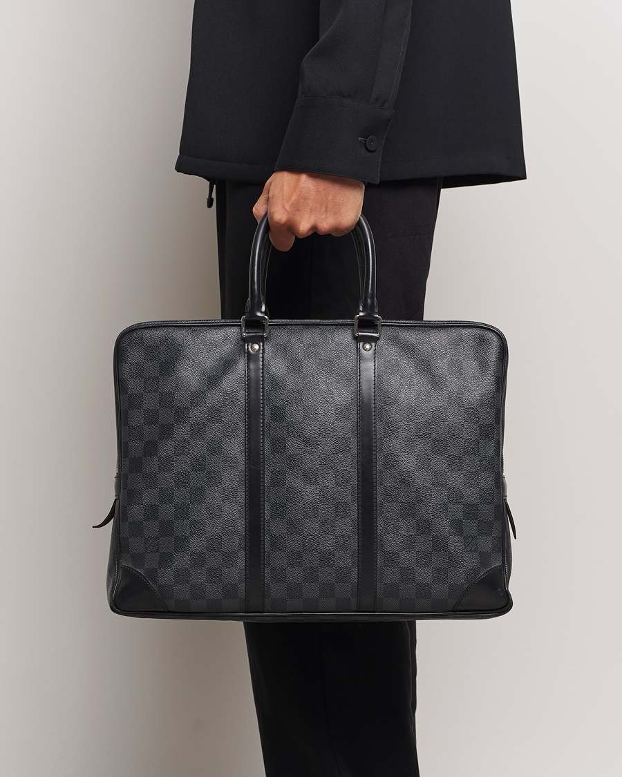 Hombres | Pre-Owned & Vintage Bags | Louis Vuitton Pre-Owned | Porte-Documents Voyage Briefcase Damier Graphite