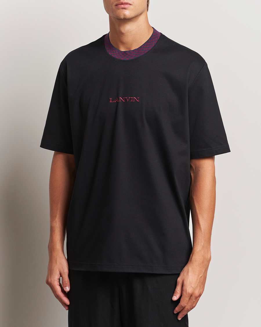 Hombres |  | Lanvin | Curb Detail Logo T-Shirt Black