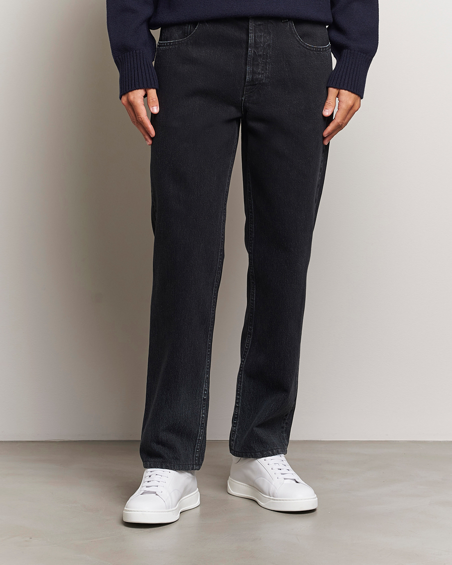 Hombres | Slim fit | Lanvin | Leather Pocket Denim Pants Black